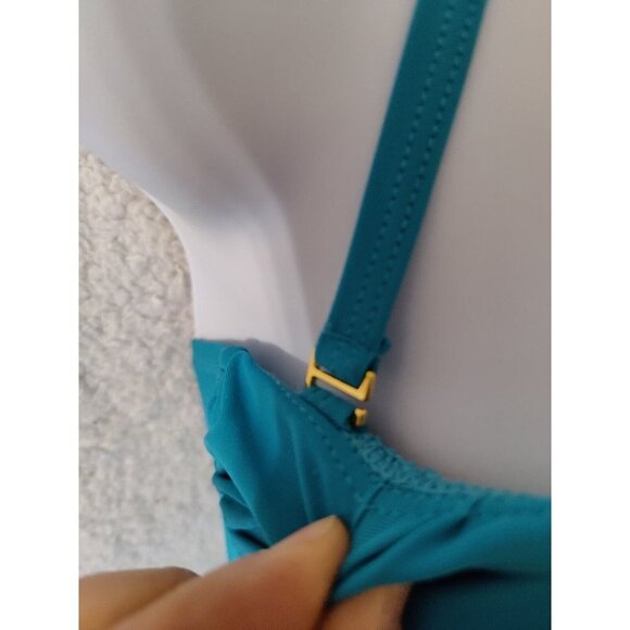 Into The Bleu Turquoise One Piece Convertible Halter/Strapless Swimsuit 6 NWOT - Picture 5 of 8